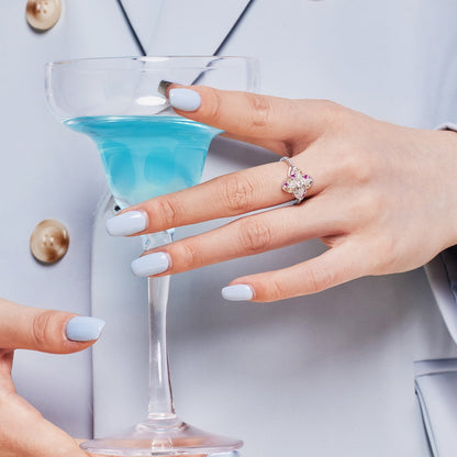 [Olivia JW]Luxurious Colorful Flower Shape Banquet Ring