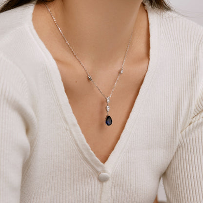 [Olivia JW]Dazzling Pear Cut Necklace