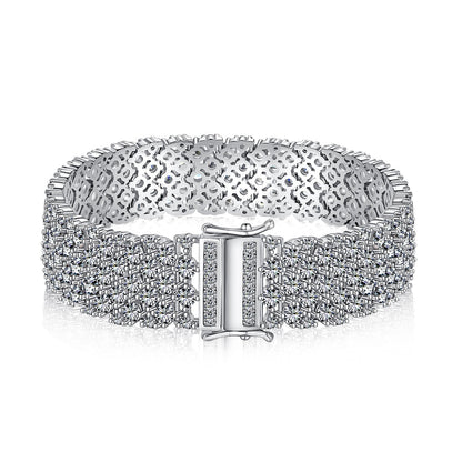 [Everoly JW] Verziertes, elegantes Party-Armband im Rundschliff