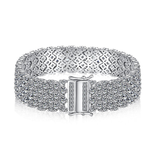 [Everoly JW] Verziertes, elegantes Party-Armband im Rundschliff