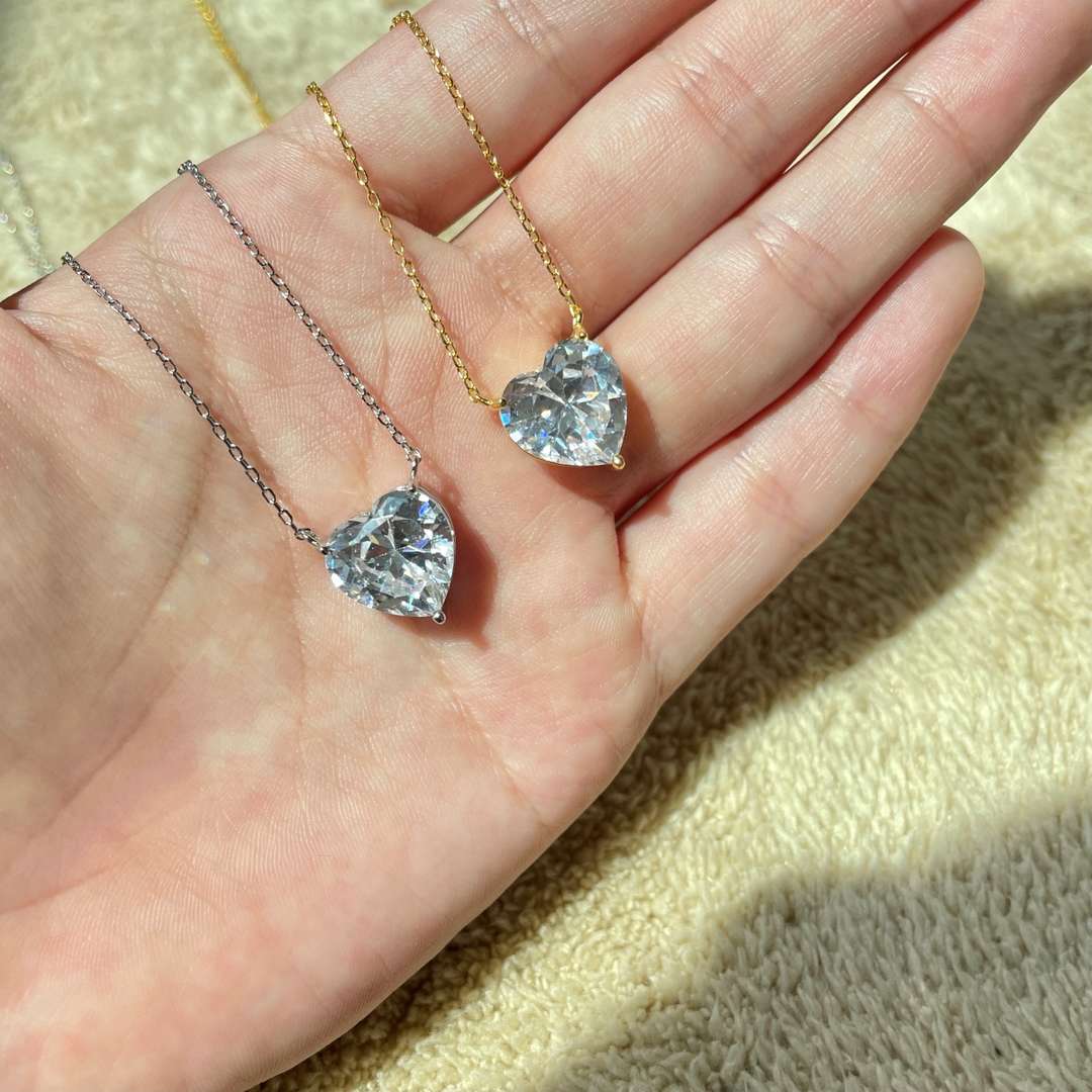 [Olivia JW]6.0 carat Radiant Heart Shape Necklace