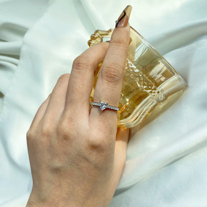 [Olivia JW]0.5 Carat CaratEternity Charming Heart Shape Lover Ring