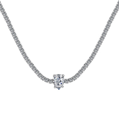 [Olivia JW]1.0 carat Unique Pear Cut Tennis Necklace