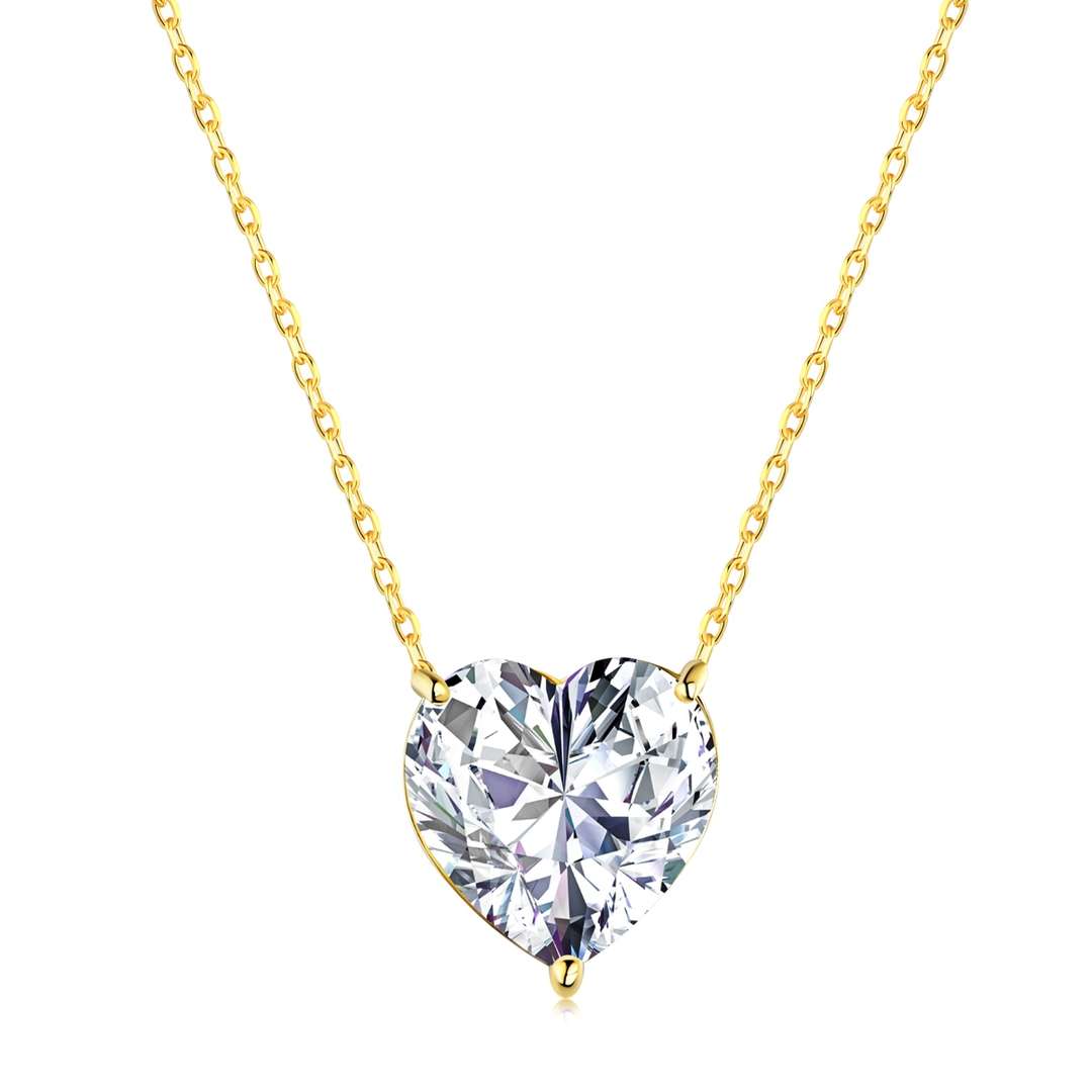 [Olivia JW]6.0 carat Radiant Heart Shape Necklace