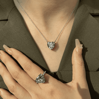 [Olivia JW]6.0 carat Radiant Heart Shape Necklace