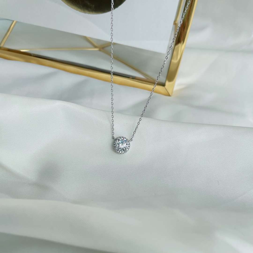 [Everoly JW]Luxuriöse Halskette mit Rundschliff