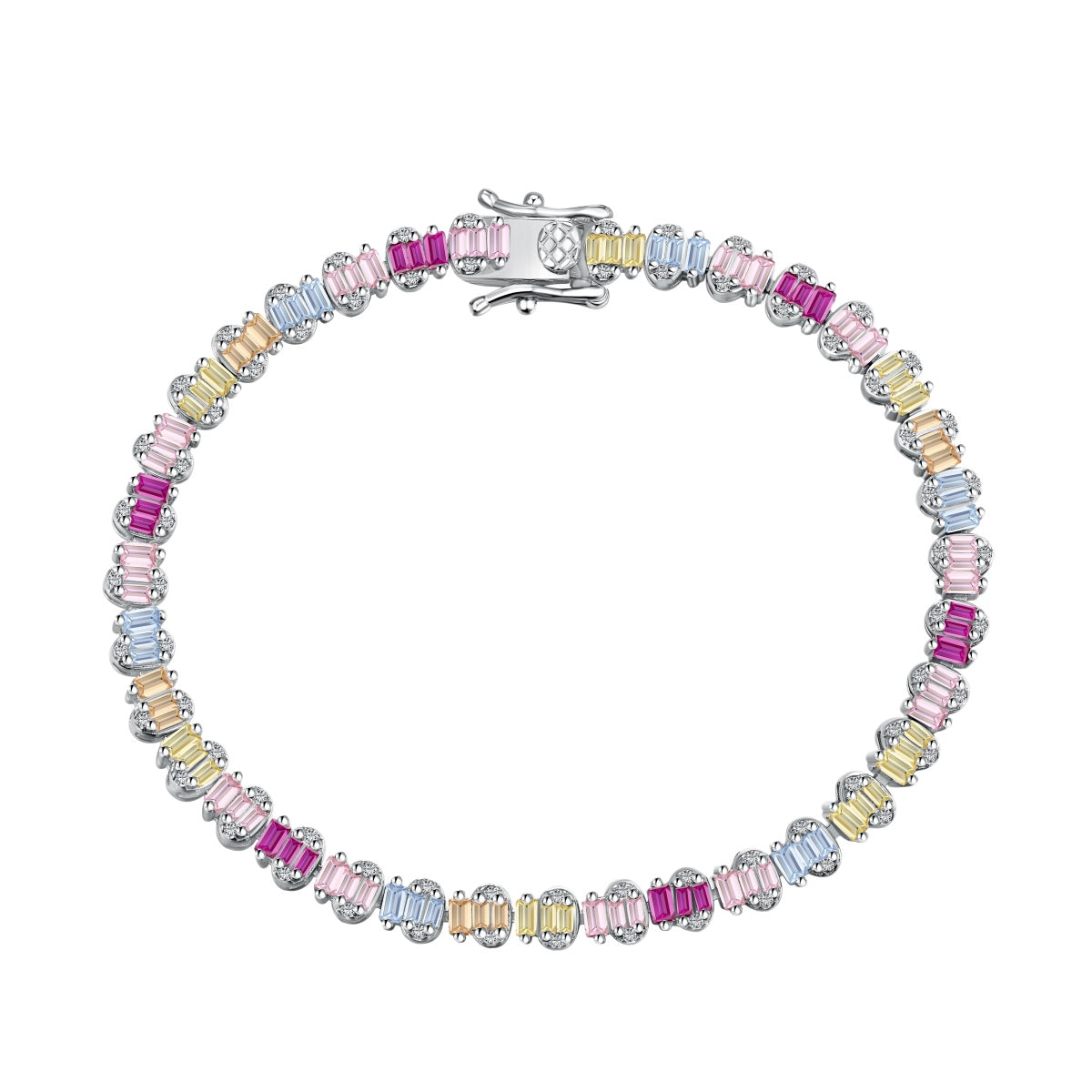 [Olivia JW]Delicate Colorful Emerald Cut Party Bracelet