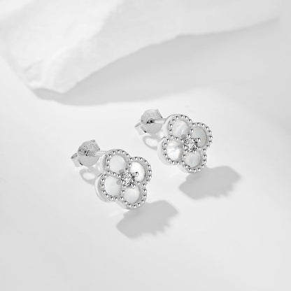 [Olivia JW]Four-Leaf Clover Flower Shape Exquisite Earrings