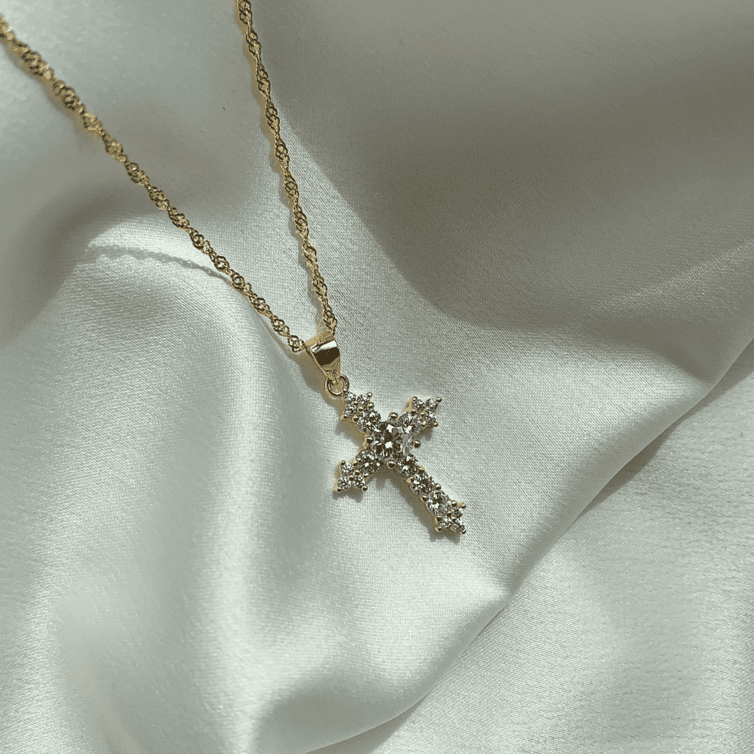 [Olivia JW]Delicate Cross Shape Necklace