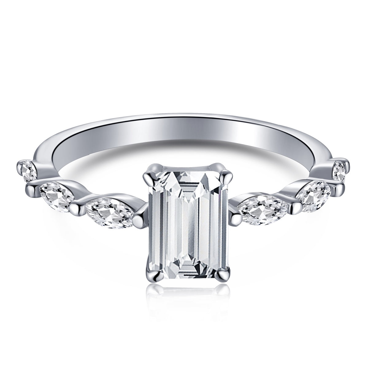[Olivia JW]1.0 Carat Dainty Resplendent Radiant Cut Daily Ring