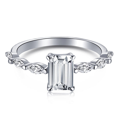[Olivia JW]1.0 Carat Dainty Resplendent Radiant Cut Daily Ring