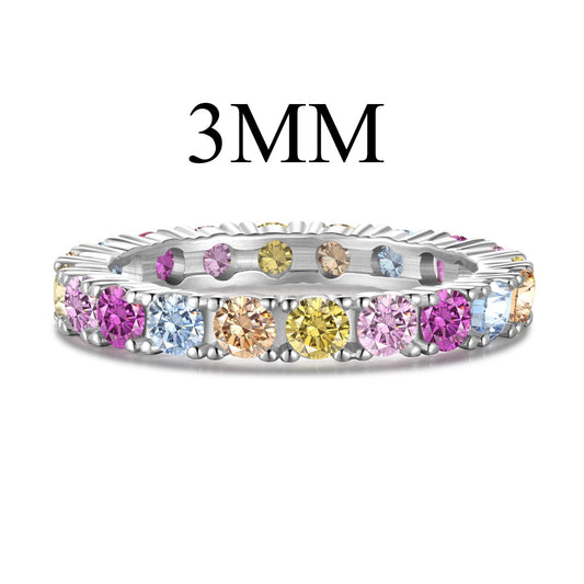 [Olivia JW]Dazzling Lustrous Round Cut Tennis Ring