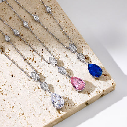 [Olivia JW]Dazzling Pear Cut Necklace