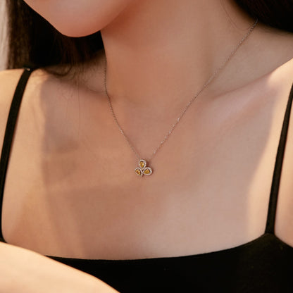 [Olivia JW]Elegant Flower Shape Pear Cut Necklace