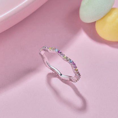 [Olivia JW]Dainty Colorful Round Cut Party Ring