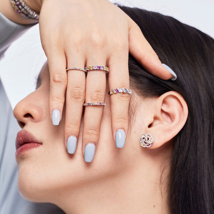 [Olivia JW]Unique Scintillating Round Cut Daily Ring