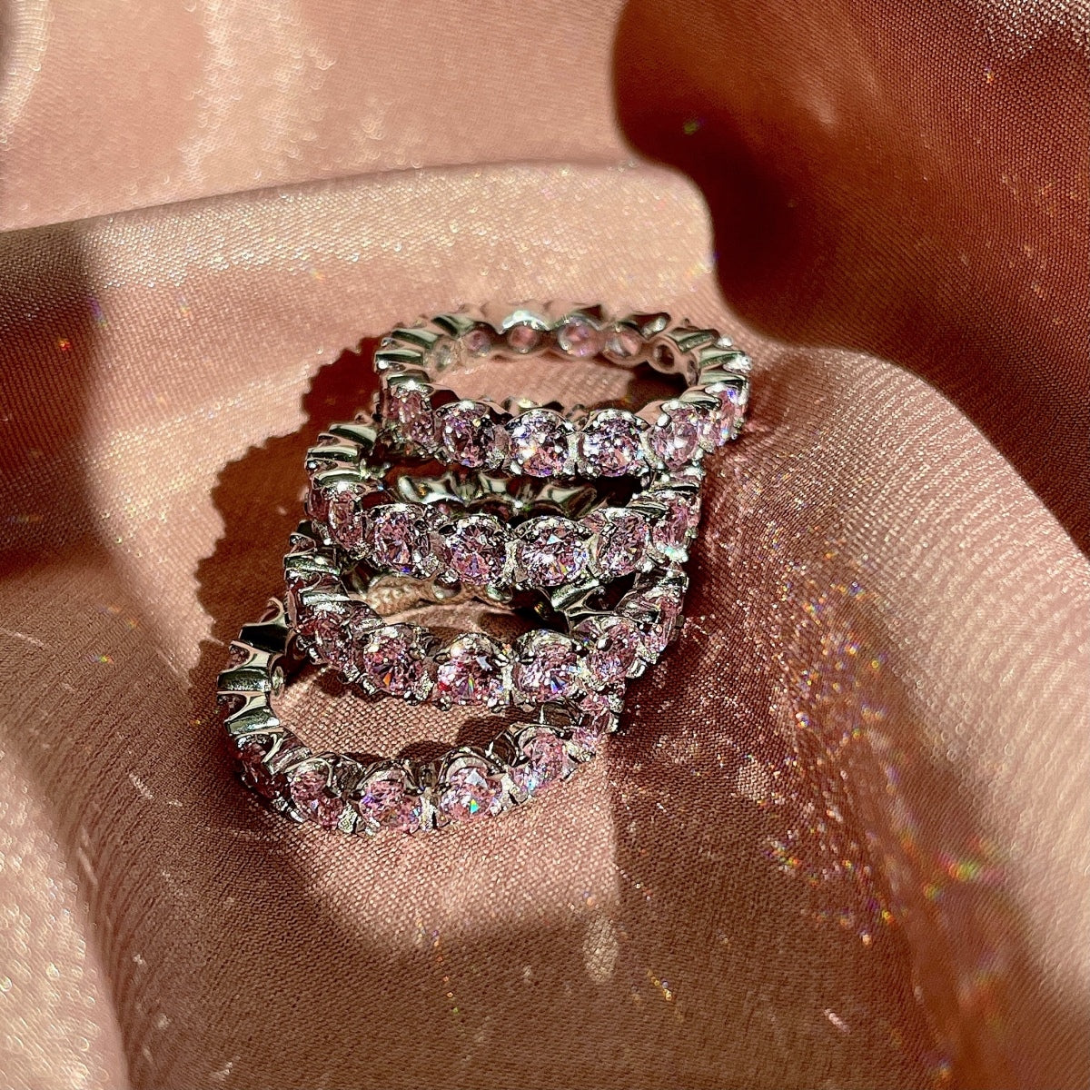 [Olivia JW]Eternity Round Cut Tennis Ring