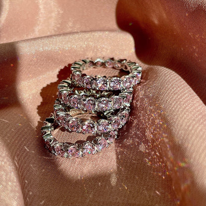 [Olivia JW]Eternity Round Cut Tennis Ring
