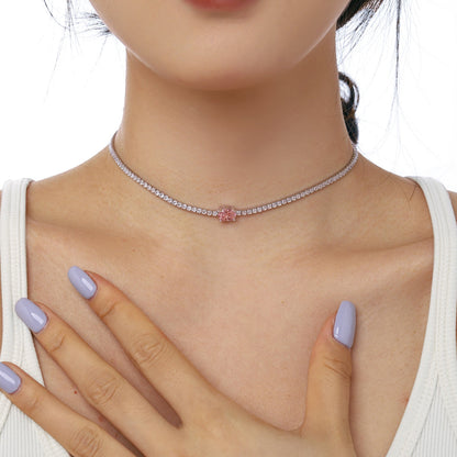 [Olivia JW]1.0 Carat Shining Oval Cut Necklace