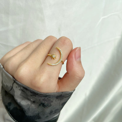 [Olivia JW]Eternity Moon & Star Ring