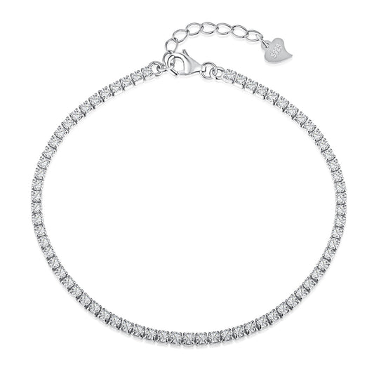 [Everoly JW] Strahlend glänzendes Tennisarmband im Prinzessschliff