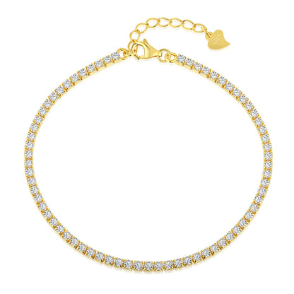 [Everoly JW]輝くプリンセスカットテニスブレスレット
