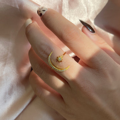 [Olivia JW]Eternity Moon & Star Ring