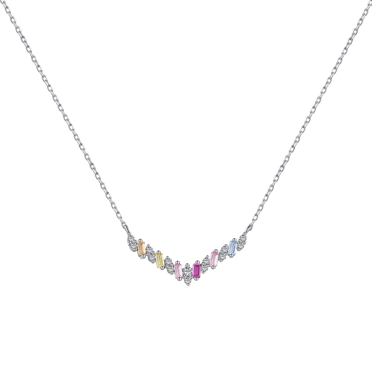 [Olivia JW]Dazzling Rainbow Necklace