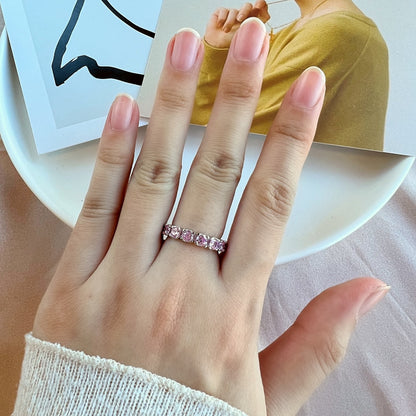 [Olivia JW]Eternity Round Cut Tennis Ring