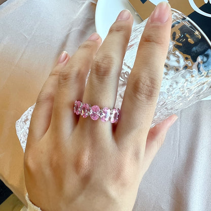 [Everoly JW]Zierlicher, länglicher Tennisring im Kissenschliff
