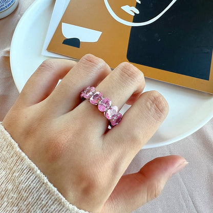 [Everoly JW]Zierlicher, länglicher Tennisring im Kissenschliff