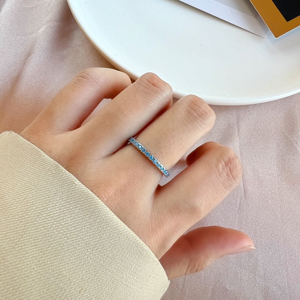 [Olivia JW]Delicate Sparkling Round Cut Daily Ring