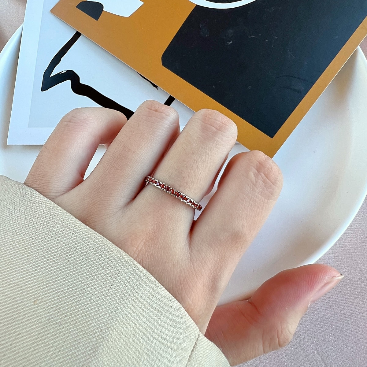 [Olivia JW]Delicate Sparkling Round Cut Daily Ring