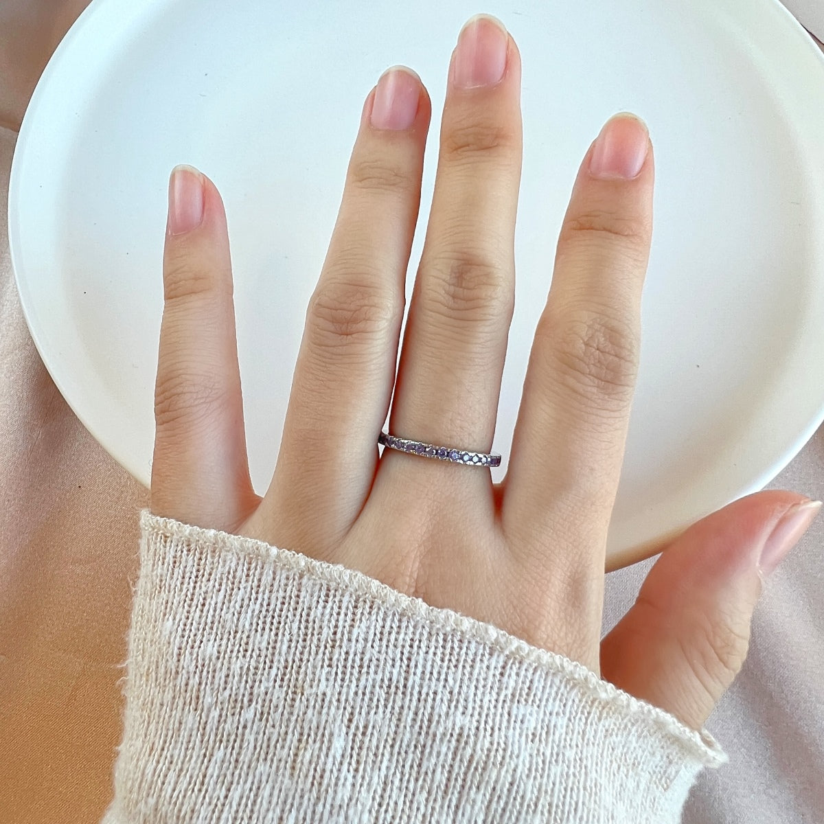 [Olivia JW]Delicate Sparkling Round Cut Daily Ring