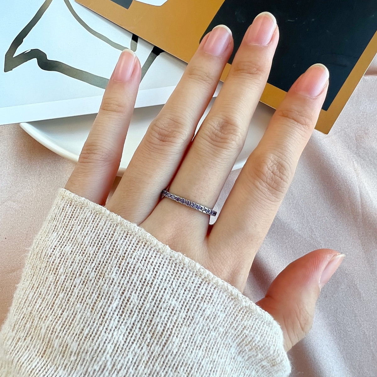 [Olivia JW]Delicate Sparkling Round Cut Daily Ring