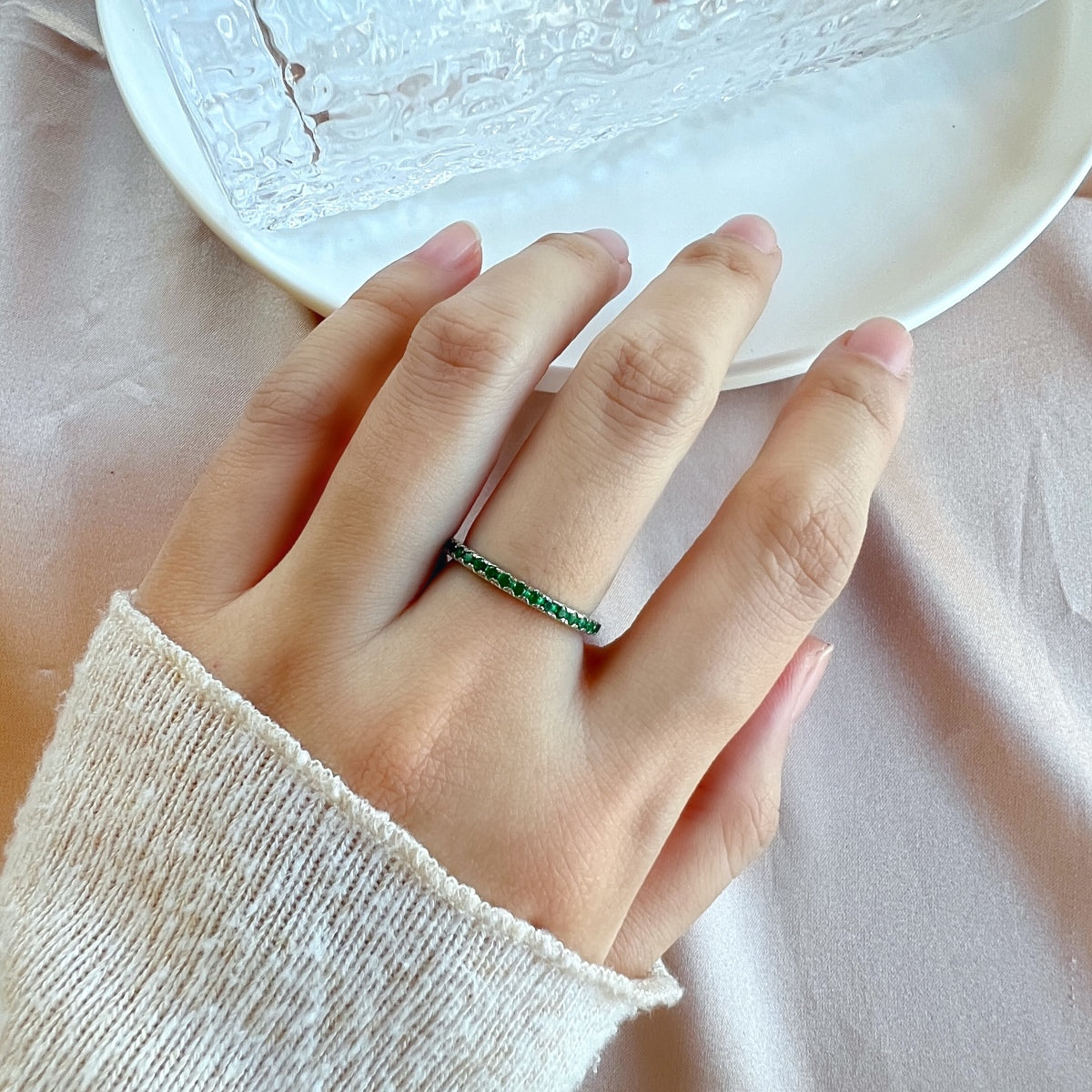 [Olivia JW]Delicate Sparkling Round Cut Daily Ring