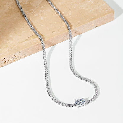 [Olivia JW]1.0 Carat Shining Oval Cut Necklace