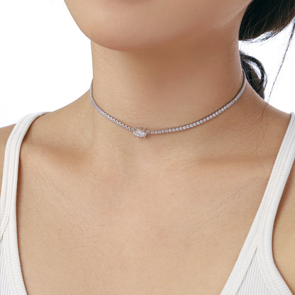 [Olivia JW]1.0 Carat Shining Oval Cut Necklace