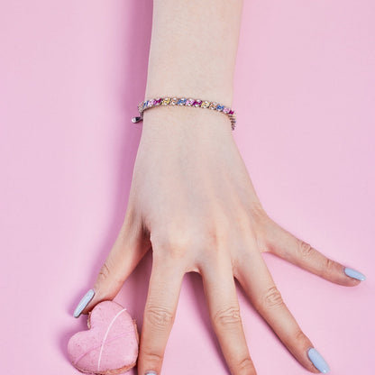 [Olivia JW]Ornate Sparkling Multi Cut Party Bracelet