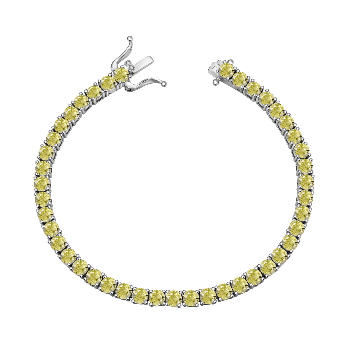[Olivia JW]Ornate Dazzling Round Cut Tennis Bracelet