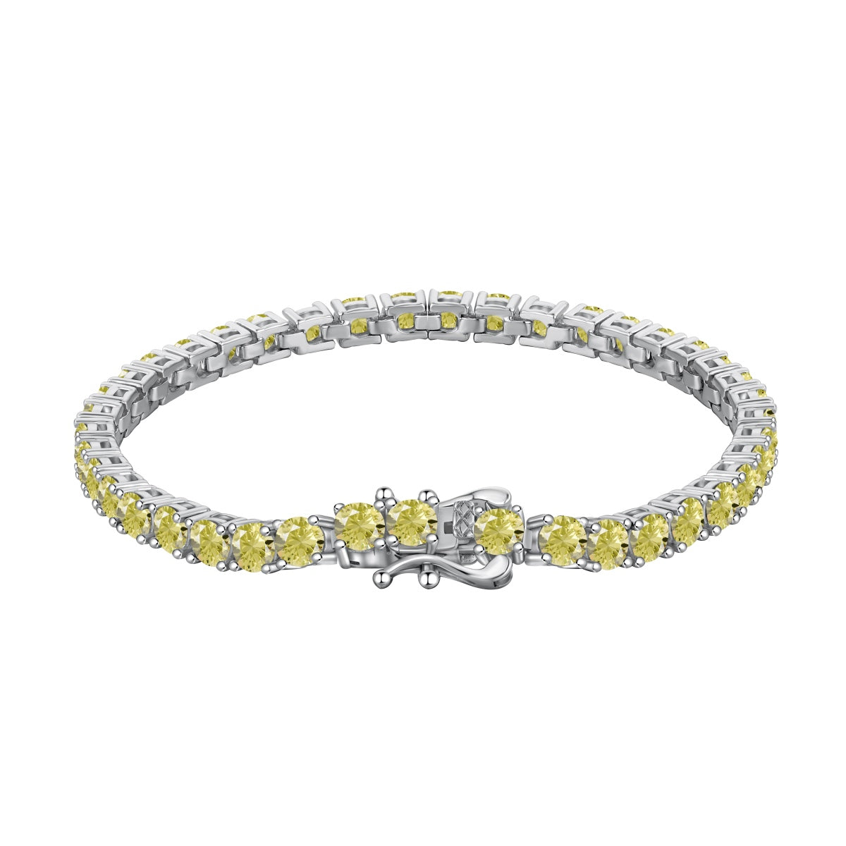 [Olivia JW]Ornate Dazzling Round Cut Tennis Bracelet