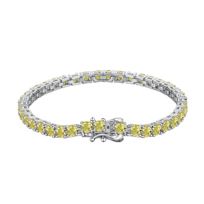 [Olivia JW]Ornate Dazzling Round Cut Tennis Bracelet