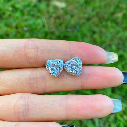 [Olivia JW]Sparkling Heart Shape Lover Earrings