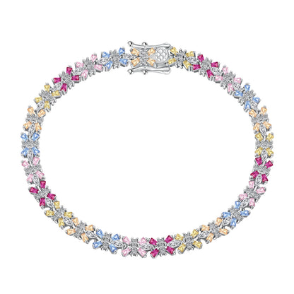 [Everoly JW] Strahlend buntes Party-Armband im Smaragdschliff