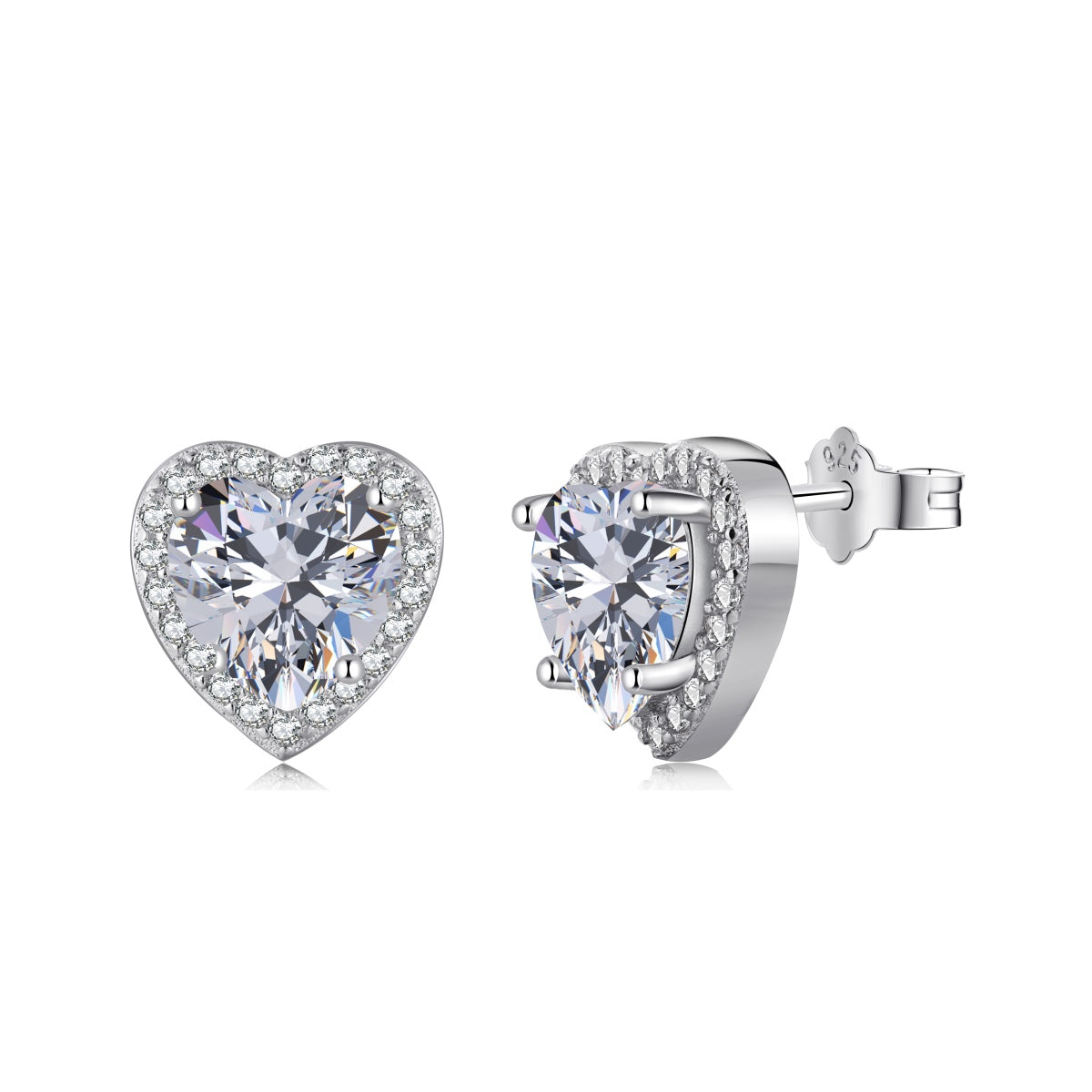 [Olivia JW]Sparkling Heart Shape Lover Earrings