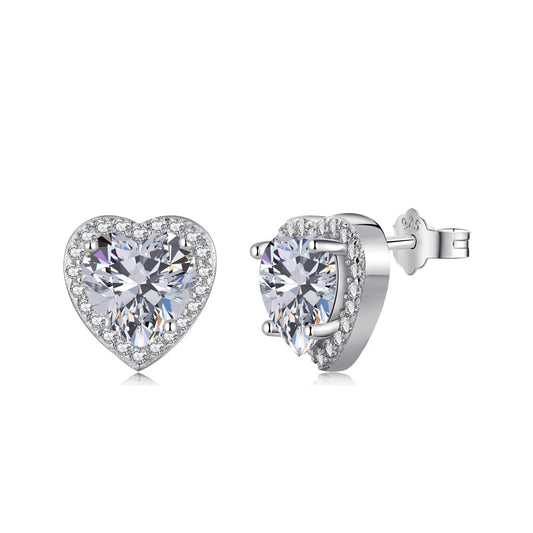 [Olivia JW]Sparkling Heart Shape Lover Earrings