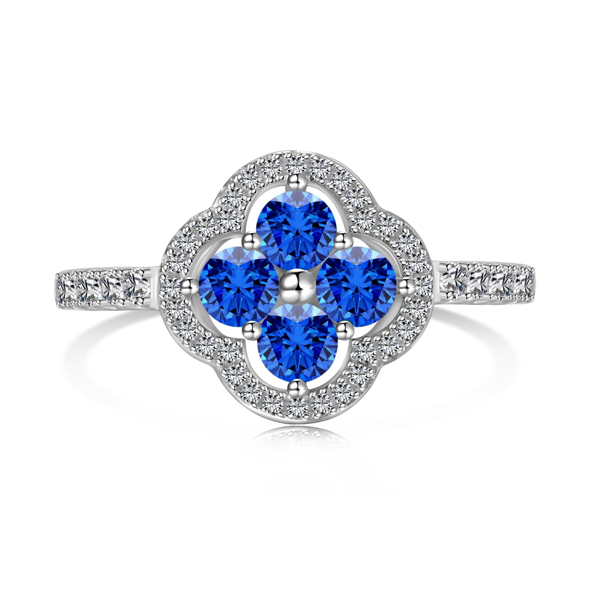 [Everoly JW]Four Leaf Clover Flower Design Ring