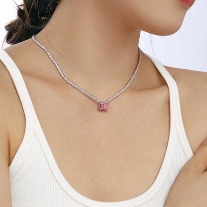 [Olivia JW]4.0 Carat Elegant Radiant Cut Necklace
