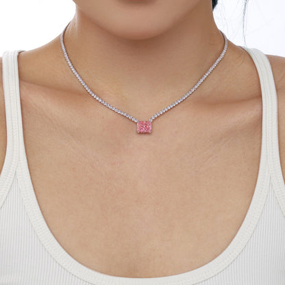 [Everoly JW]4.0 Carat Elegant Radiant Cut Necklace