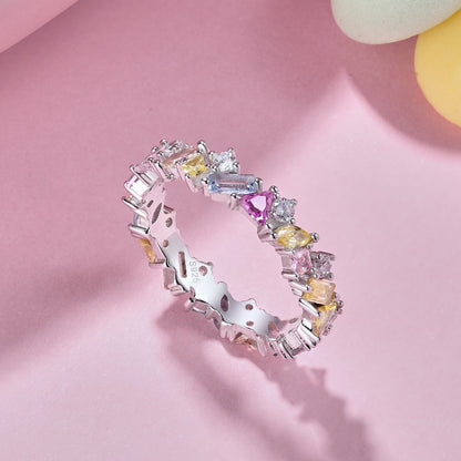 [Olivia JW]Dazzling Polychromatic Multi cut Daily Ring